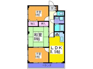 グレ－スハイツナカタニの物件間取画像